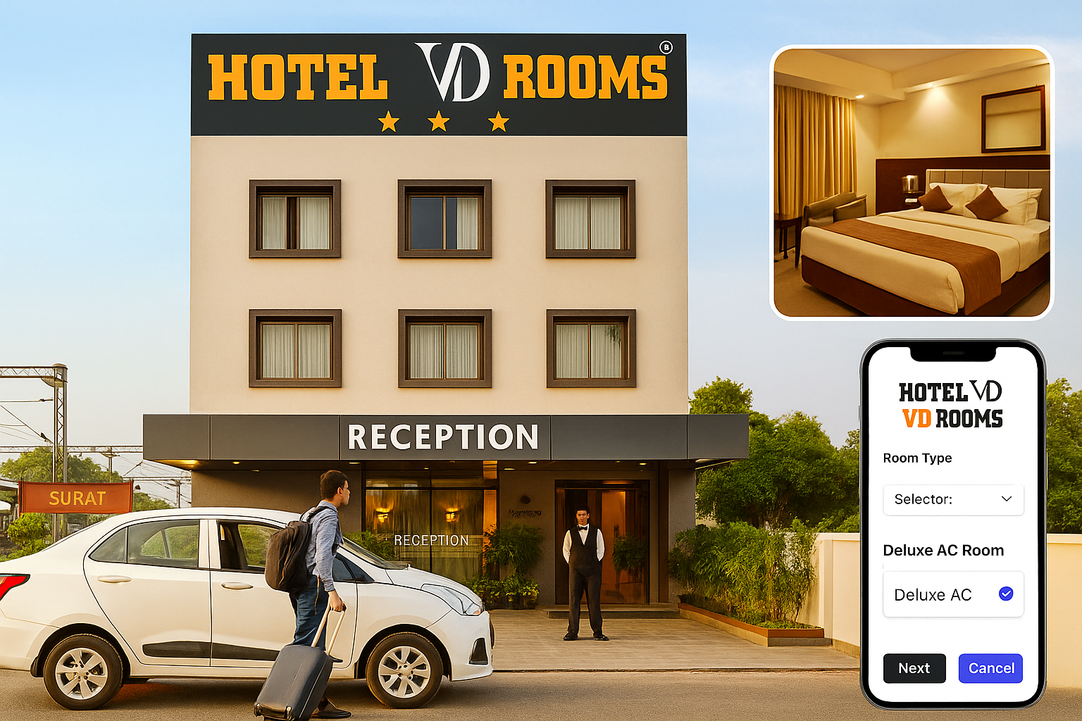 What Makes VD Rooms the Best Choice Near Surat Railway Station
