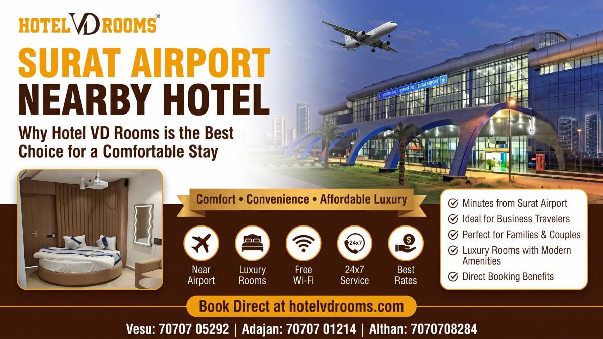 Surat Airport Nearby Hotel: Why Hotel VD Rooms is the Best Choice for a Comfortable Stay