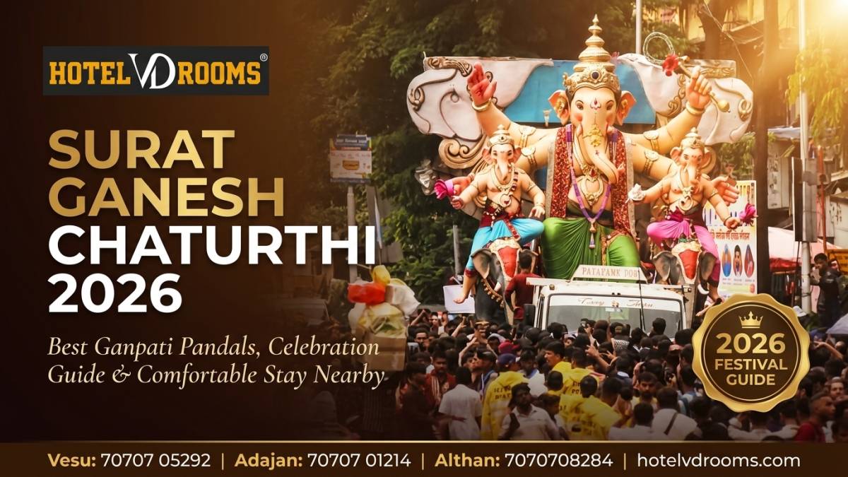 Surat Ganesh Chaturthi 2026: Best Ganpati Pandals, Celebration Guide & Comfortable Stay Nearby